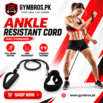 Elastic Resistance Band for Ankle with Handle | Physiotherapy, Strength Training & Non-Slip Foam Grip