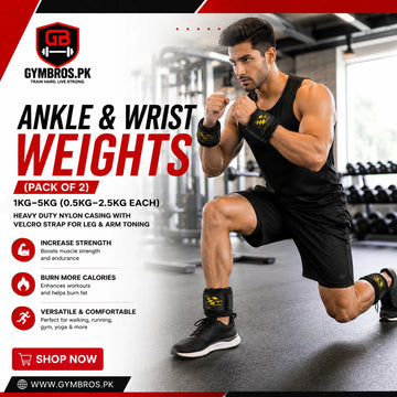 Ankle Weights & Wrist Weights (Pack of 2 ) 1kg–5kg (0.5kg–2.5kg Each) Heavy Duty Nylon Casing with Velcro Strap for Leg & Arm Toning, Strength Training, Walking, Running & Home Workout Fitness
