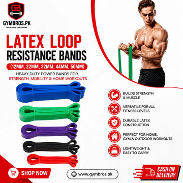 Latex Loop Resistance Bands (12MM, 22MM, 32MM, 44MM, 50MM) – Heavy Duty Power Bands for Strength, Mobility & Home Workouts