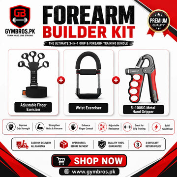 Forearm Builder Kit – 5–100KG Metal Hand Gripper, Wrist Exerciser & Adjustable Finger Exerciser for Grip, Wrist & Forearm Strength Training