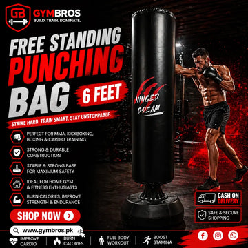 Free Standing Punching Bag 6 Feet | Boxing Bag for MMA, Kickboxing, Cardio & Home Gym Training