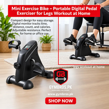 Mini Exercise Bike – Portable Digital Pedal Exerciser for Legs Workout at Home
