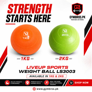 LiveUp LS3003 Soft Weighted Ball 1KG & 2KG – PVC Exercise Ball for Strength, Toning & Home Workout