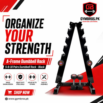 A-Frame Dumbbell Rack 5/8/10 Pair – Black Steel Weight Storage Stand for Home & Gym