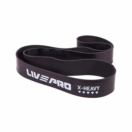 Livepro Super Band Latex Loop Band XTRA Large 70mm Black 65-170lbs | Heavy Duty Pull Up Assist, Strength Training & Power Band