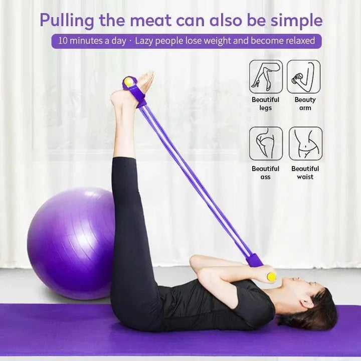 Elastic Pull Rope Tummy Trimmer – Abdominal Exerciser & Resistance Band for Full Body Workout