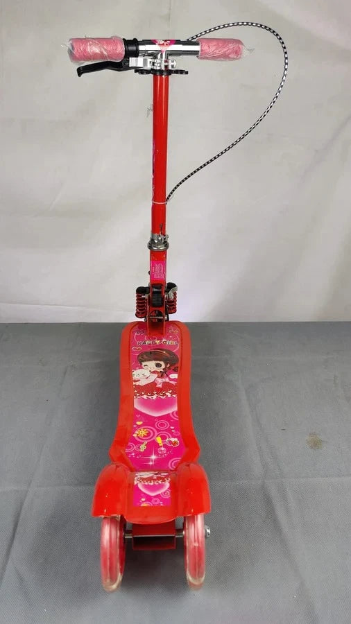 Premium Kids Kick Scooter with Advanced Shock Absorbers – Foldable 3-Wheel Scooty with LED Light-Up Wheels & Adjustable Height for Smooth Rides