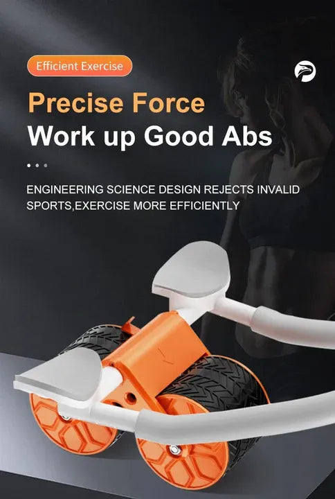 Abdominal Wheel Roller with Elbow Support – Automatic Rebound Ab Roller for Core & Abs Workout, Home Gym Fitness Equipment