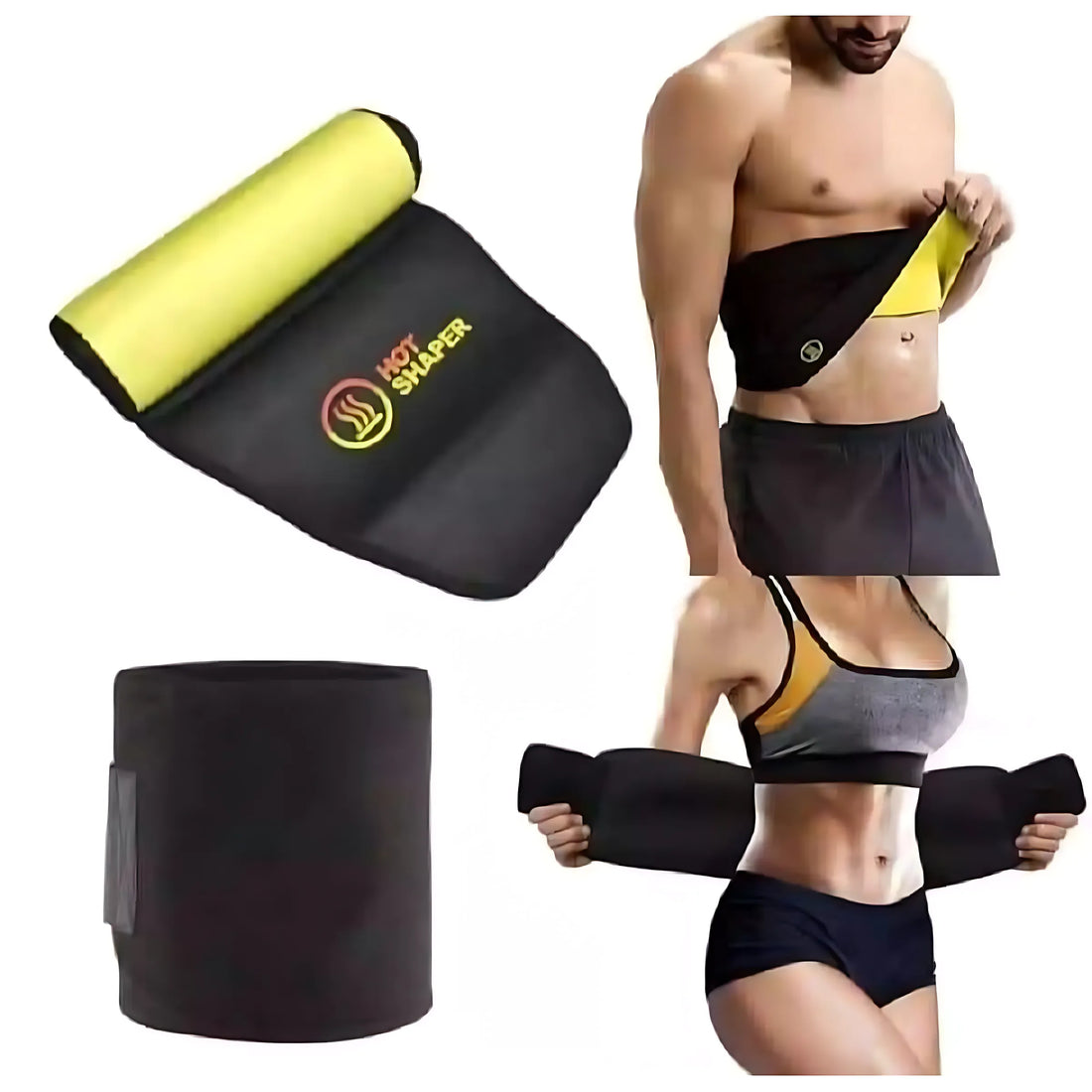 Hot Shaper Belt – Waist Trimmer & Sweat Slimming Belt for Home Gym Workouts