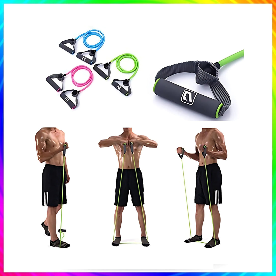 Live Up Toning Tube – Resistance Band with Handles for Workout, Fitness & Home Gym Training