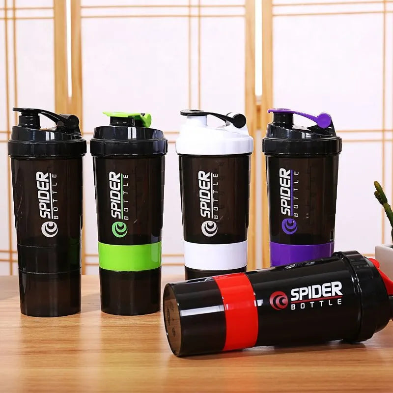 "Spider Bottle Gym Shaker – 500ml Protein & Multipurpose Shaker Water Bottle"