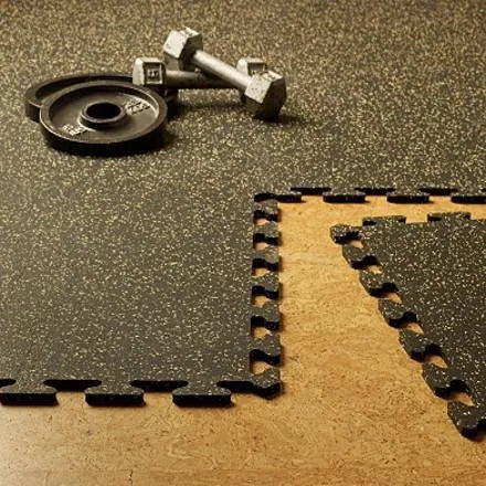 Gym Floor Mats Foam ( Not Rubber ) Set of 4 – 2x2 Feet Interlocking EVA Foam Mats (12mm–25mm) for Home Gym, Exercise & Flooring Protection