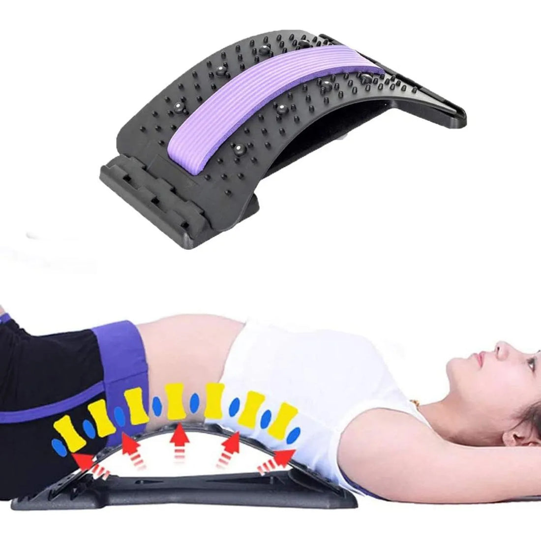 Magic Back Support – Lumbar Stretcher & Spine Relief Device for Posture Correction & Pain Relief