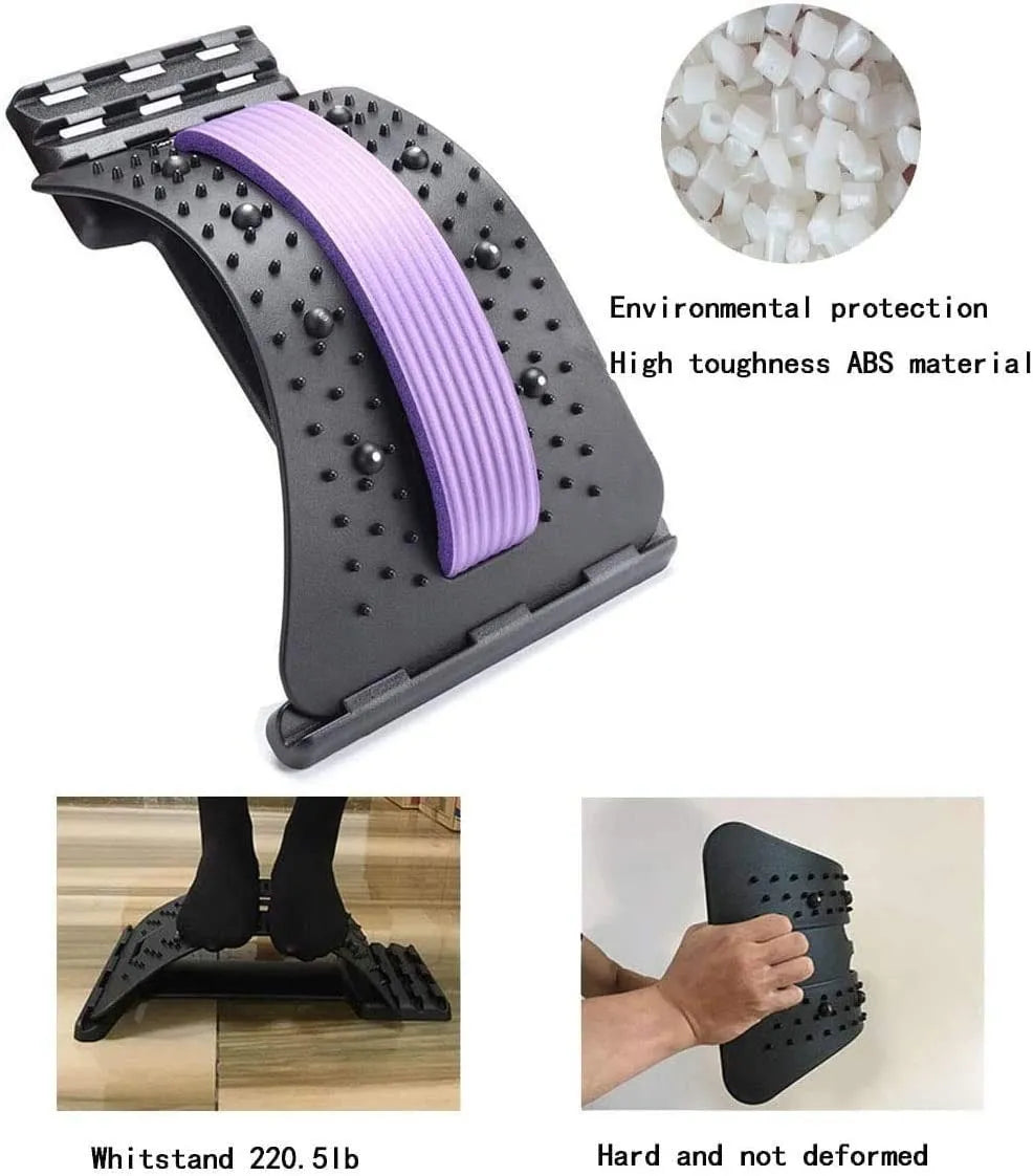 Back Stretch Insert Magic Back Stretcher Lumbar Support with 3 Adjustable Settings, 96 Mas