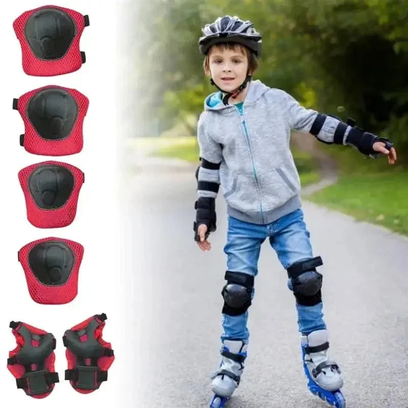 Kids Skating Safety Gear Set – Adjustable Knee Pads, Elbow Pads & Wrist Guards for Rollerblading, Cycling, and Skateboarding
