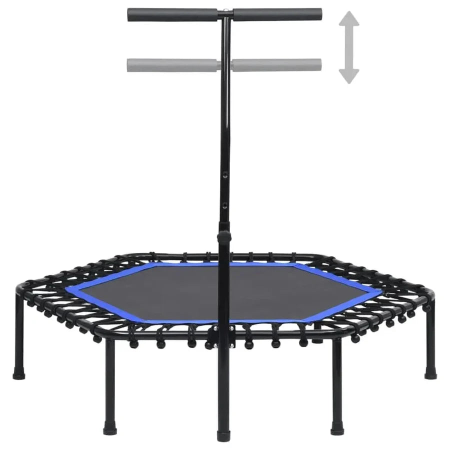 48 Inch Hexagonal Fitness Trampoline – Heavy Duty Rebounder for Indoor Cardio & Home Workout