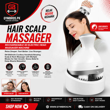 Hair Scalp Massager Rechargeable 3D Electric Head Massager Machine 5W 5V 800mAh Cordless Handheld Rotating Massage Device with Multiple Modes, 90–120 Min Runtime, 2–3 Hour Charging for Hair Growth & Relaxation
