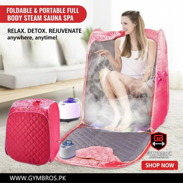 Portable Home Sauna Steam Box 1000W 220V with 9 Temperature Levels, Timer, Anti-Dry & Leak Protection, Explosion Safe Design, 80×80×98cm Folding Sauna Tent with Intelligent Remote Control & Steamer